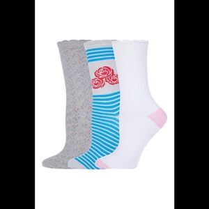 Comfort Code 3-pack Mid-Weight Crew Socks Rose
